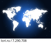 Blue World Represents Globally Design And Globalize. Стоковая иллюстрация, иллюстратор Stuart Miles / Фотобанк Лори
