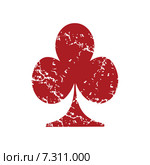 Red grunge card logo. Стоковая иллюстрация, иллюстратор Иван Рябоконь / Фотобанк Лори