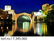 Old bridge in Mostar Bosnia and Herzegovina. Стоковое фото, агентство BE&W Photo / Фотобанк Лори