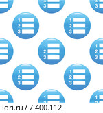 Numbered list sign pattern. Стоковая иллюстрация, иллюстратор Иван Рябоконь / Фотобанк Лори