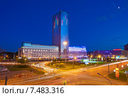Санкт-Петербург. Вид на бизнес-центр "Лидер Тауэр" (2015 год). Редакционное фото, фотограф Литвяк Игорь / Фотобанк Лори