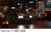 Авария на трамвайных путях, ГИБДД и пожарные на дежурстве в ночное время (2015 год). Редакционное видео, видеограф Кекяляйнен Андрей / Фотобанк Лори