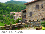 View of old european village. Rupit i Pruit. Стоковое фото, фотограф Яков Филимонов / Фотобанк Лори