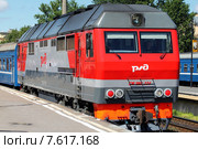 Тепловоз ТЭП70БС. Глубокая модернизация ТЭП70 (2015 год). Редакционное фото, фотограф Александр Тарасенков / Фотобанк Лори