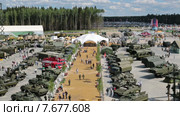 Международный военно-технический форум "Армия-2015". Кубинка, военно-патриотический парк "Патриот". Вид сверху, панорама. Редакционное видео, видеограф Игорь Долгов / Фотобанк Лори