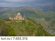 Сентинский храм в горах Карачаево-Черкесии. Стоковое фото, фотограф Алексей Бок / Фотобанк Лори