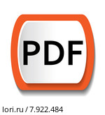 Значок с надписью PDF. Стоковая иллюстрация, иллюстратор Наталия Попова / Фотобанк Лори