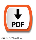 Значок с надписью PDF. Стоковая иллюстрация, иллюстратор Наталия Попова / Фотобанк Лори