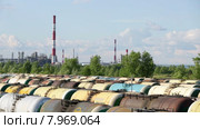 Железнодорожная нефтяная станция (2015 год). Редакционное видео, видеограф Виталий Зверев / Фотобанк Лори