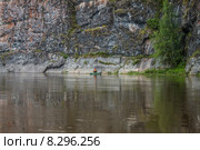 Рыбак на реке Чусовая. Стоковое фото, фотограф Александр Агафонов / Фотобанк Лори