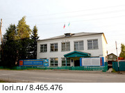 Усть-Цильма, Республика Коми, здание сельского совета (2015 год). Стоковое фото, фотограф Елена Боброва / Фотобанк Лори