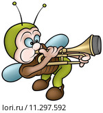 Bug And Trombone. Стоковая иллюстрация, иллюстратор Roman Dekan / PantherMedia / Фотобанк Лори
