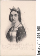 Жанна Французская де Валуа(Jeanne de France Ou de Valois) - французская королева, католическая святая.Старинная почтовая карточка. Стоковая иллюстрация, иллюстратор александр афанасьев / Фотобанк Лори