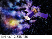 3D model of an artificial satellite of the Earth. Стоковое фото, фотограф Oleksii Akhrimenko / PantherMedia / Фотобанк Лори