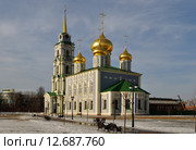 Успенский собор в Тульском кремле зимой (2015 год). Редакционное фото, фотограф Енин Арсений / Фотобанк Лори
