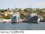 Морские тральщики Черноморского флота РФ базирующиеся в Севастополе (2015 год). Редакционное фото, фотограф Михаил Рыбачек / Фотобанк Лори
