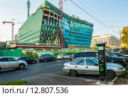 Останкино. Строительство нового телевизионного центра НТВ. Москва (2015 год). Редакционное фото, фотограф Владимир Князев / Фотобанк Лори