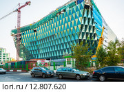 Строительство телевизионного центра НТВ в Останкине (2015 год). Редакционное фото, фотограф Владимир Князев / Фотобанк Лори