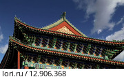 Ворота Zhengyangmen (Qianmen). Это знаменитые ворота расположены в южной части площади Тяньаньмэнь в Пекине, Китай (2015 год). Стоковое видео, видеограф Владимир Журавлев / Фотобанк Лори
