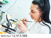 prosthetic dentistry process. Стоковое фото, фотограф Дмитрий Калиновский / Фотобанк Лори