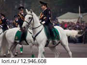 Interpolitex-2015. Конная полиция. Редакционное фото, фотограф Julia Shepeleva / Фотобанк Лори