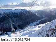 Горный курорт Campitello di Fassa, долина Val Gardena, Италия. Стоковое фото, фотограф Донцов Евгений Викторович / Фотобанк Лори