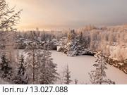 Горный парк Рускеала зимой (2014 год). Редакционное фото, фотограф Виталий Веревкин / Фотобанк Лори
