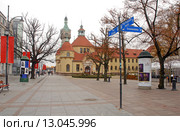 Центральная улица в городе Сопот. Межсезонье (2015 год). Редакционное фото, фотограф Svet / Фотобанк Лори