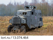 Немецкий  бронеавтомобиль Ehrhardt E-V/4 на историческом фестивале "Гражданская война в России. Северо-Запад, 1919г" (2015 год). Редакционное фото, фотограф Виктор Карасев / Фотобанк Лори