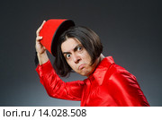 Man wearing red fez hat. Стоковое фото, фотограф Elnur / Фотобанк Лори