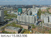 Москва, городской пейзаж, Юго-Западный административный округ. Вид сверху на улицу Наметкина (2015 год). Редакционное фото, фотограф Игорь Долгов / Фотобанк Лори