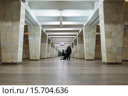 Nizhny Novgorod, RUSSIA - November 02.2015. The interior of subway station Dvigatel Revolutsii. Редакционное фото, фотограф Володина Ольга / Фотобанк Лори