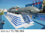 Сверхзвуковая противокорабельная ракета BrahMos на Международном авиационно-космическом салоне МАКС-2015. Редакционное фото, фотограф Игорь Долгов / Фотобанк Лори