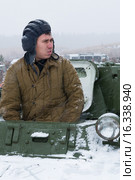 "Контрнаступление. Декабрь 1941". Военно-исторический фестиваль (историческая реконструкция). Легкий танк Т-60 (2015 год). Редакционное фото, фотограф Алексей Бок / Фотобанк Лори
