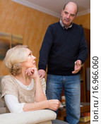 Couple after quarrel indoors. Стоковое фото, фотограф Яков Филимонов / Фотобанк Лори