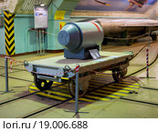 Макет ядерной боевой части торпеды, Объект 820 РТБ: локальная зона ядерного арсенала, Балаклавский подземный музейный комплекс, Крым (2015 год). Редакционное фото, фотограф Вячеслав Палес / Фотобанк Лори