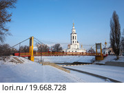 Орел.Вид на Подвязной мост и Богоявленский Собор (2016 год). Стоковое фото, фотограф Литвяк Игорь / Фотобанк Лори