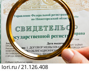 Свидетельство о государственной регистрации права на жилплощадь. Стоковое фото, фотограф Элина Гаревская / Фотобанк Лори