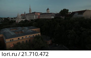 Венгрия. Будапешт. Верхний город Буда. Подъем на коптере. MOV. Стоковое видео, видеограф Евгений Ковалев / Фотобанк Лори