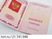 Раскрытая страница заграничного паспорта гражданина России. Стоковое фото, фотограф Игорь Низов / Фотобанк Лори