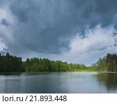 Рукотворное озеро в деревне Колядуха Псковской области. Стоковое фото, фотограф Абрамова Ксения / Фотобанк Лори