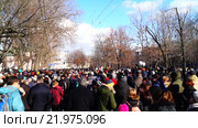 Марш памяти политика Бориса Немцова. Москва, 27 февраля 2016 года. Редакционное видео, видеограф Георгий Дзюра / Фотобанк Лори
