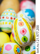 Easter eggs with ornaments. Стоковое фото, фотограф Типляшина Евгения / Фотобанк Лори