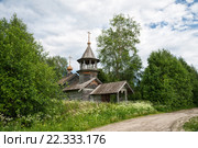 Часовня Николая Чудотворца, деревня Тамбицы, Медвежьегорский район, Карелия (2014 год). Стоковое фото, фотограф Юлия Бабкина / Фотобанк Лори