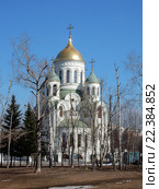 Храм преподобного Сергия Радонежского в Солнцево. Улица Богданова, 21. Москва (2016 год). Стоковое фото, фотограф lana1501 / Фотобанк Лори