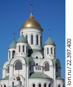 Храм преподобного Сергия Радонежского в Солнцево. Улица Богданова, 21. Москва (2016 год). Стоковое фото, фотограф lana1501 / Фотобанк Лори