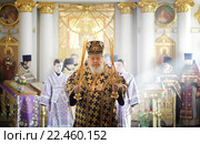 Празднование 500-летия со дня преставления святителя Серапиона в храме Покрова Пресвятой Богородицы, город Балашиха (2016 год). Редакционное фото, фотограф Дмитрий Неумоин / Фотобанк Лори
