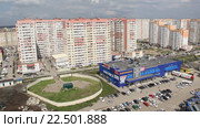 Панорама нового микрорайона на Восточно-Кругликовской улице города Краснодар (2016 год). Редакционное видео, видеограф Олег Хархан / Фотобанк Лори