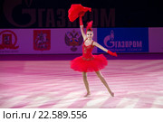 Дина Аверина на гала-концерте ГРАН-ПРИ по Художественной гимнастике 2016г. в Москве, дворец спорта Лужники, Россия. Репортаж. Редакционное фото, фотограф Pukhov K / Фотобанк Лори