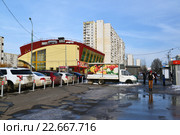 Зеленоград, 14 мкрн с видом на ФОК (2016 год). Редакционное фото, фотограф Володина Ольга / Фотобанк Лори